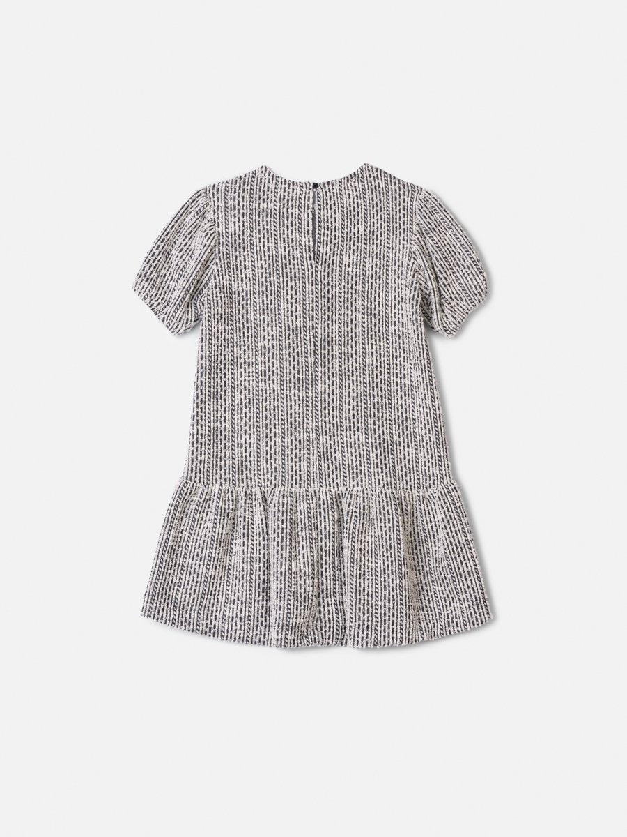 Girls' Anime Tweed Dress with Maxi Bow