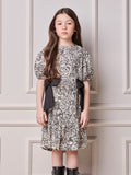 Girls' Anime Paisley Floral Dress with Maxi Bows