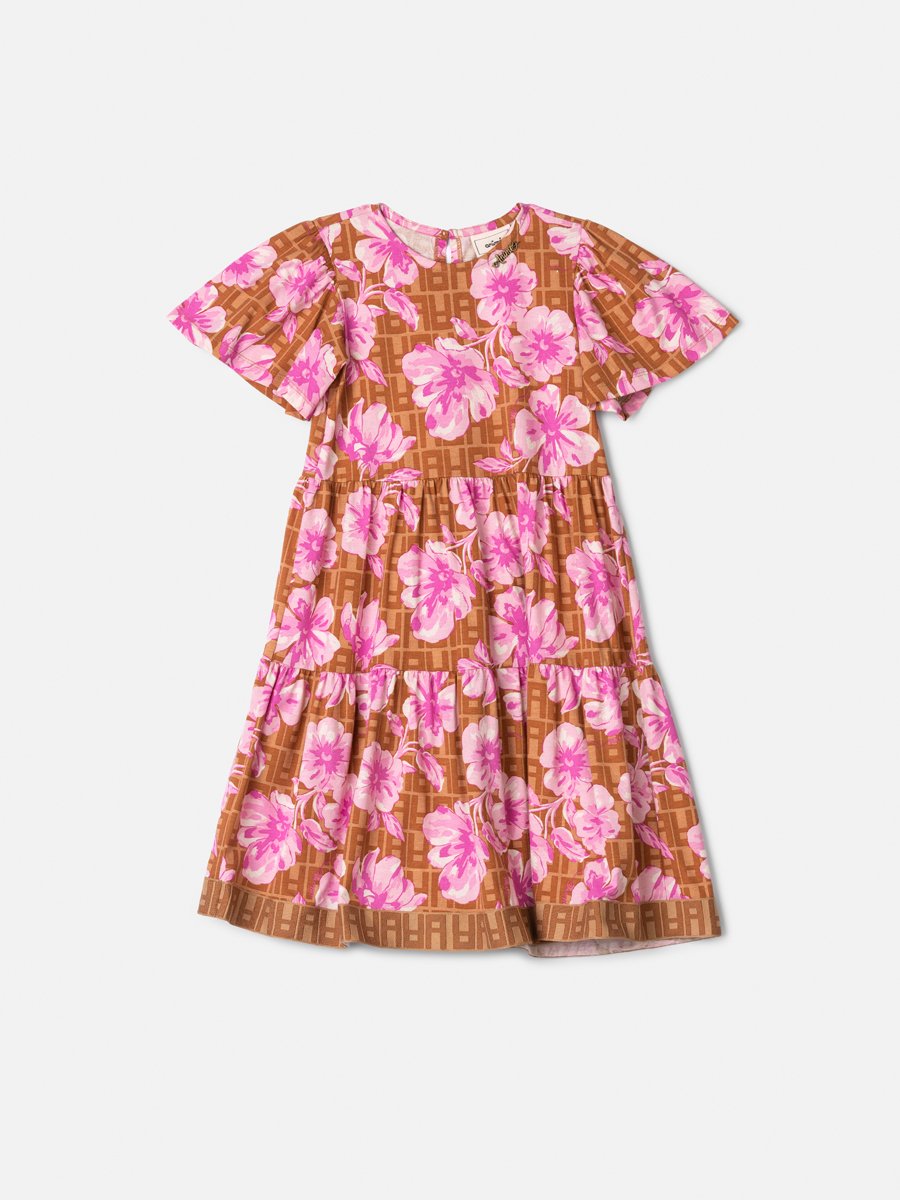 Children's Dress Anime Girl Floral Monogram