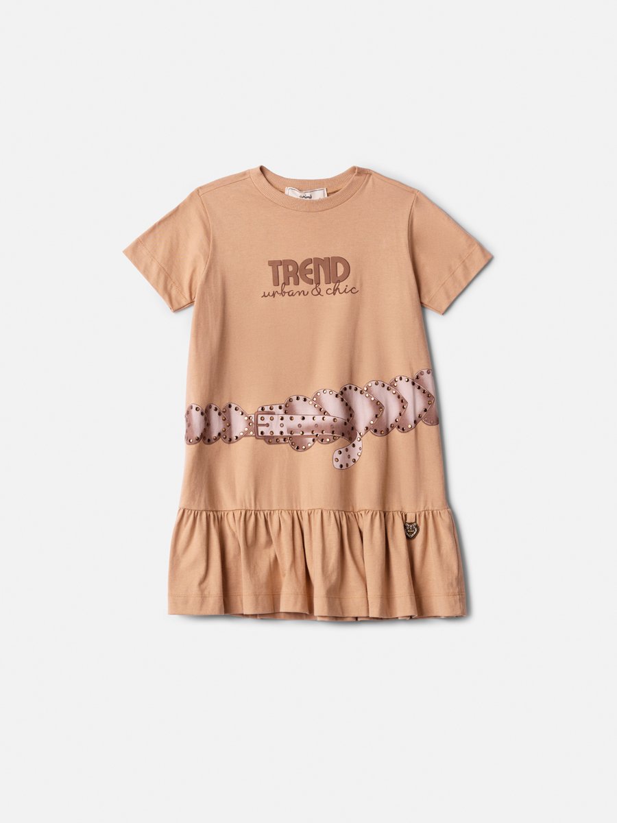 Animê Girls' Dress – Trend with belt faux and Rhinestones