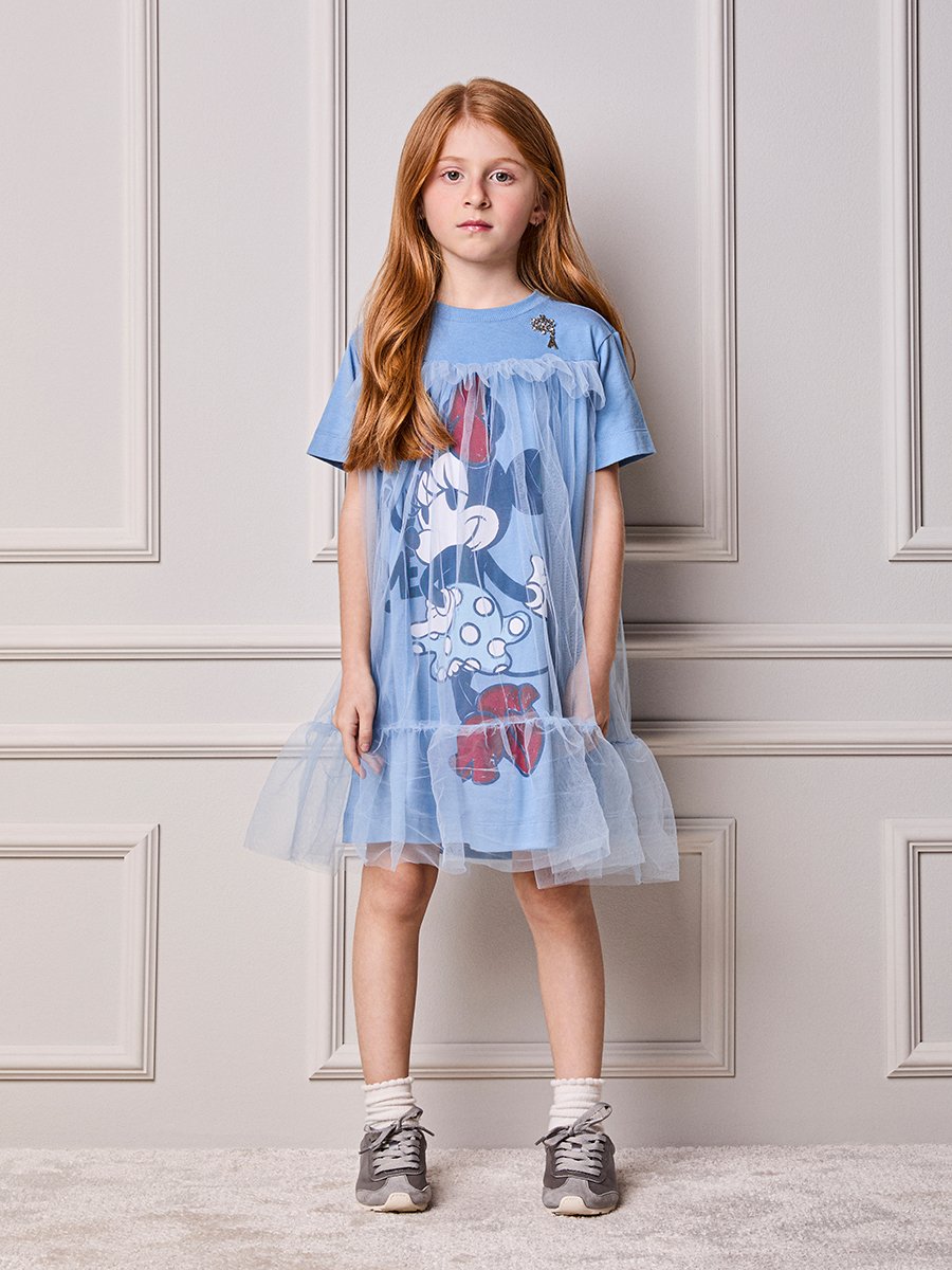 Minnie Anime Girl Dress with Tulle Ruffles