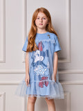 Minnie Anime Girl Dress with Tulle Ruffles