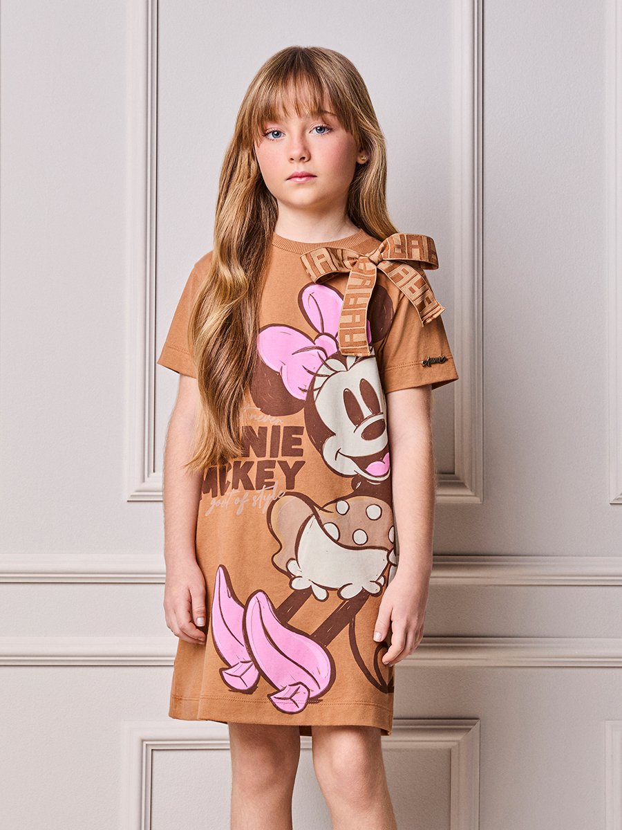 Disney Anime Girl Children's Dress with Bow