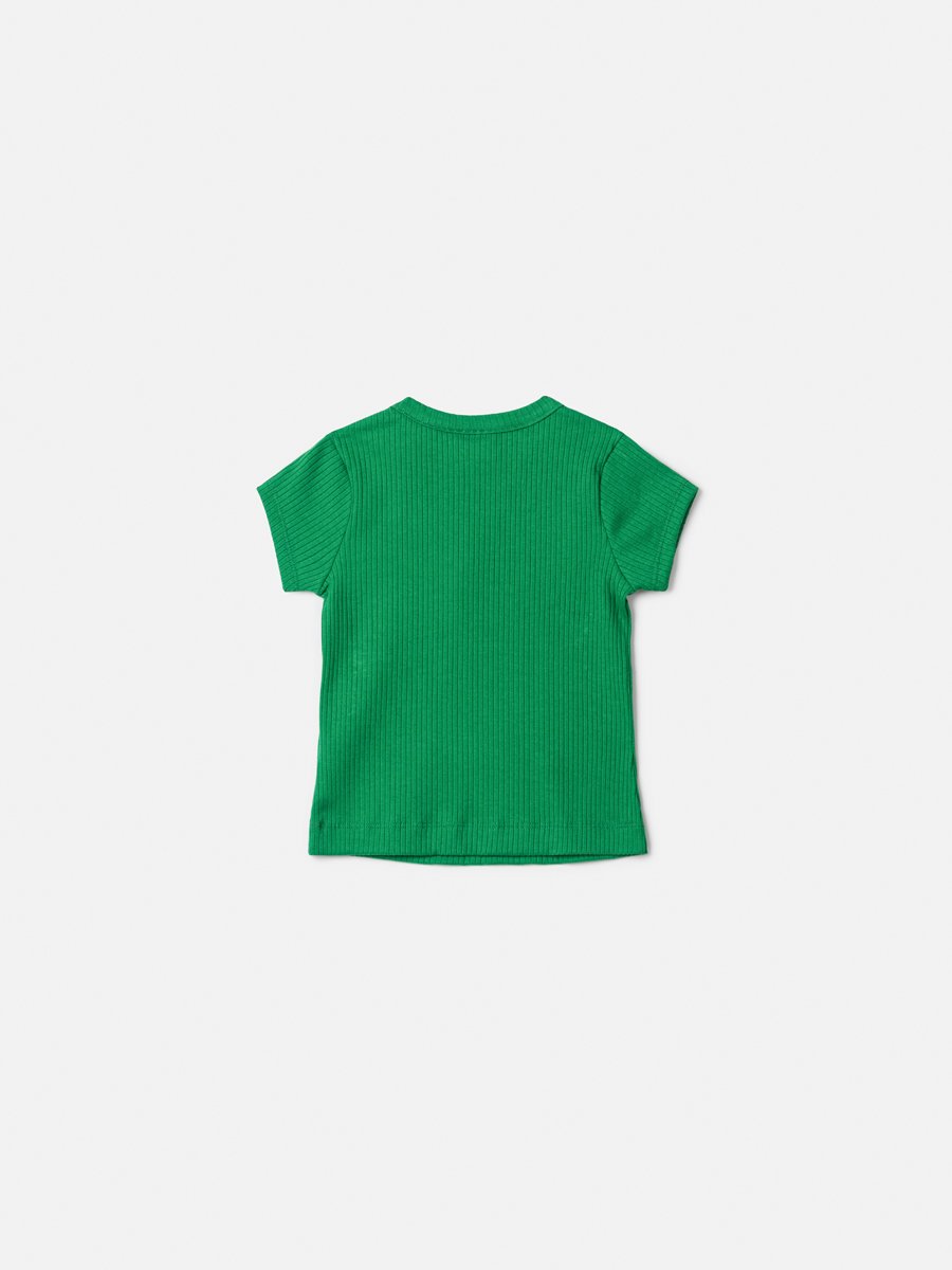 Animê Girls' Top – Ribbed Top with Charm