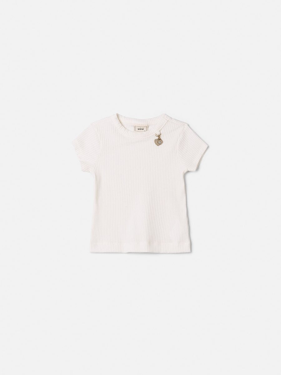 Children's Animê Girl's Ribbed Blouse with Pendant