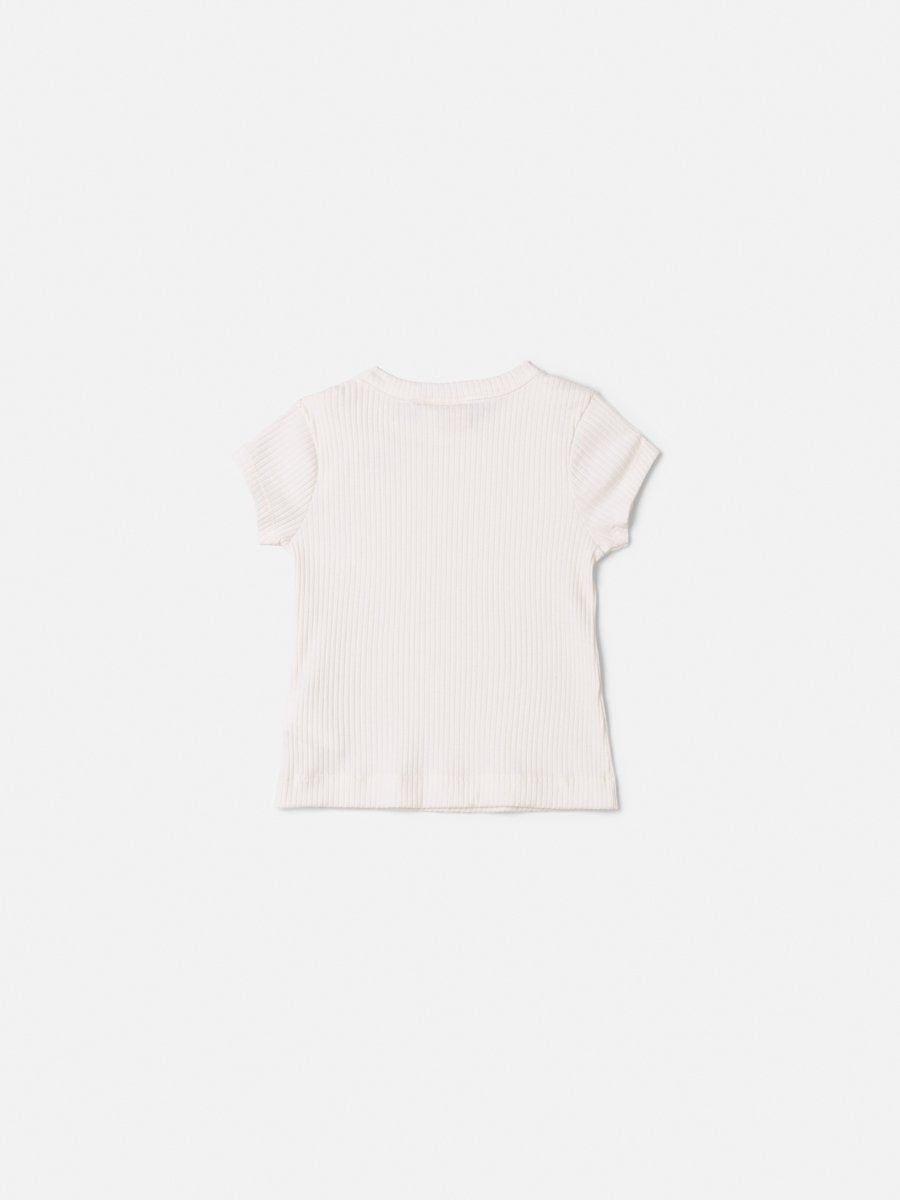 Children's Animê Girl's Ribbed Blouse with Pendant