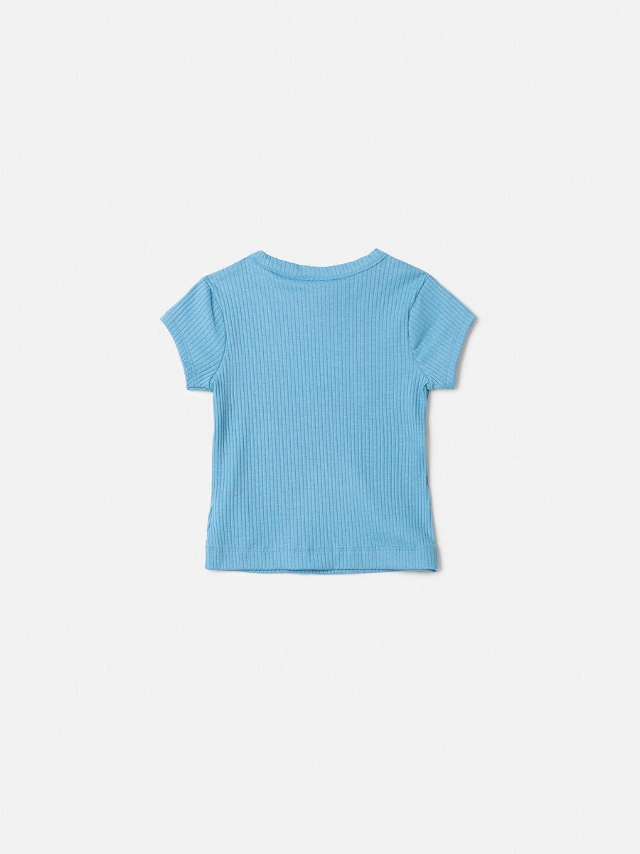 Children's Animê Girl's Ribbed Blouse with Pendant
