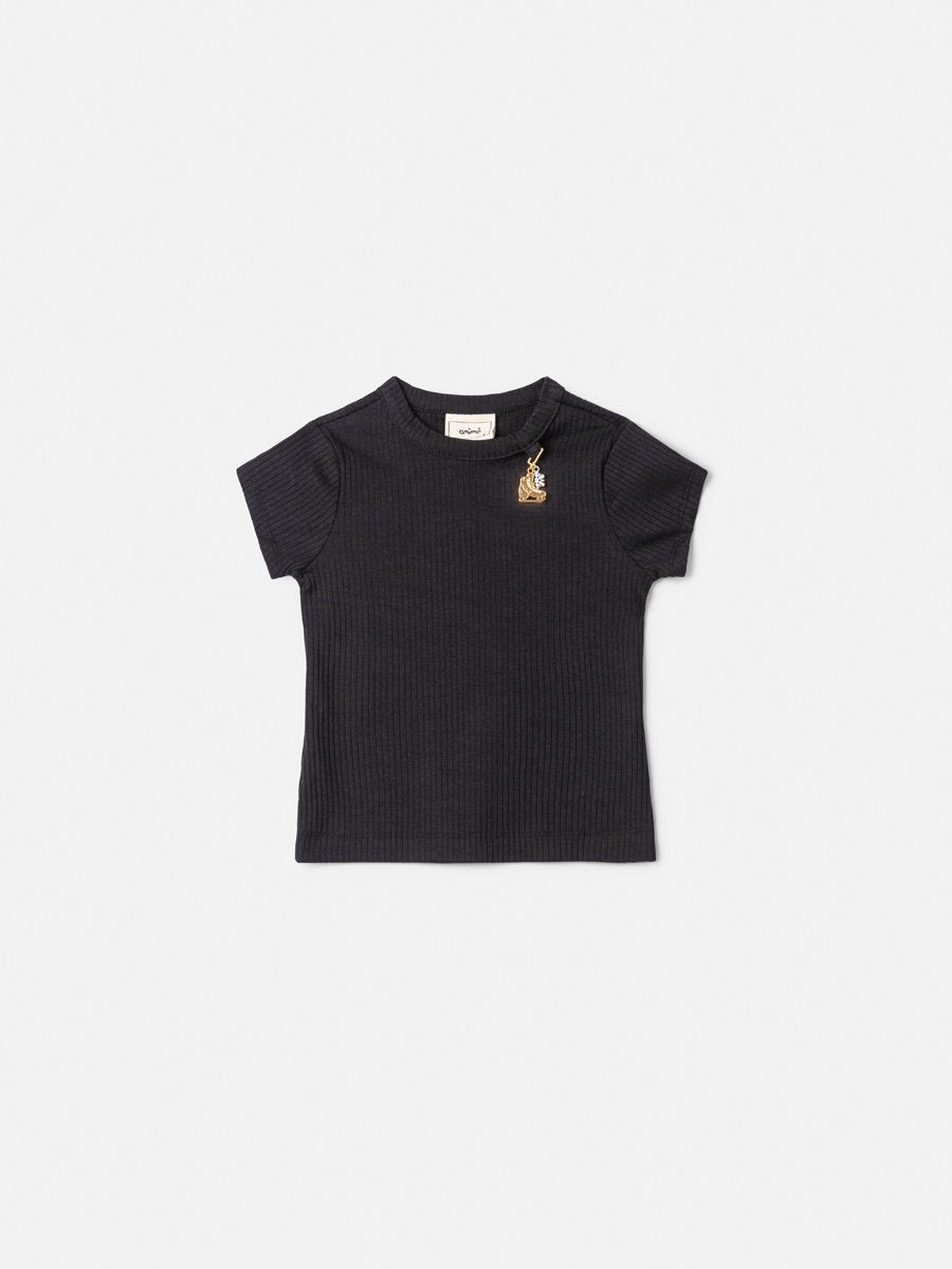 Children's Animê Girl's Ribbed Blouse with Pendant