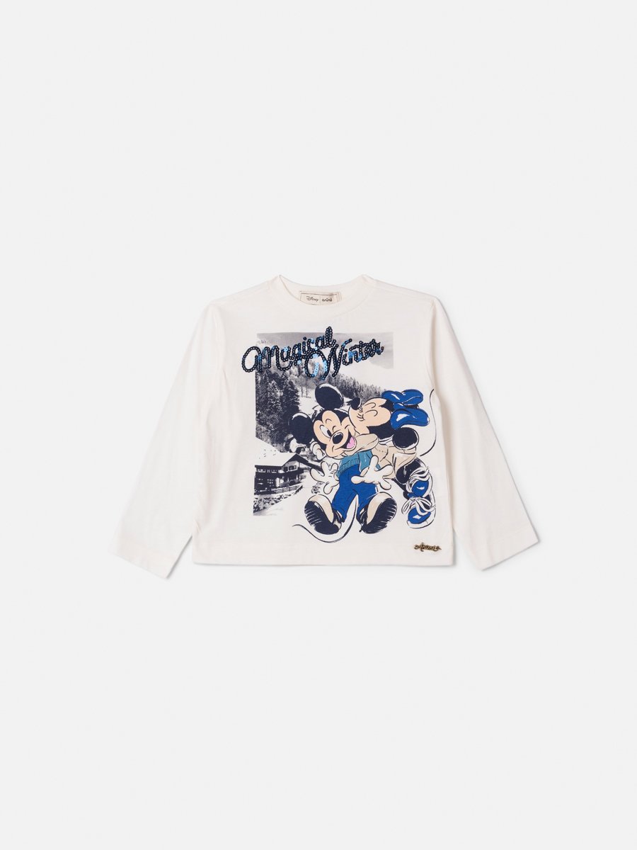 Animê Girls' Top – Long Sleeve Mickey & Minnie Top