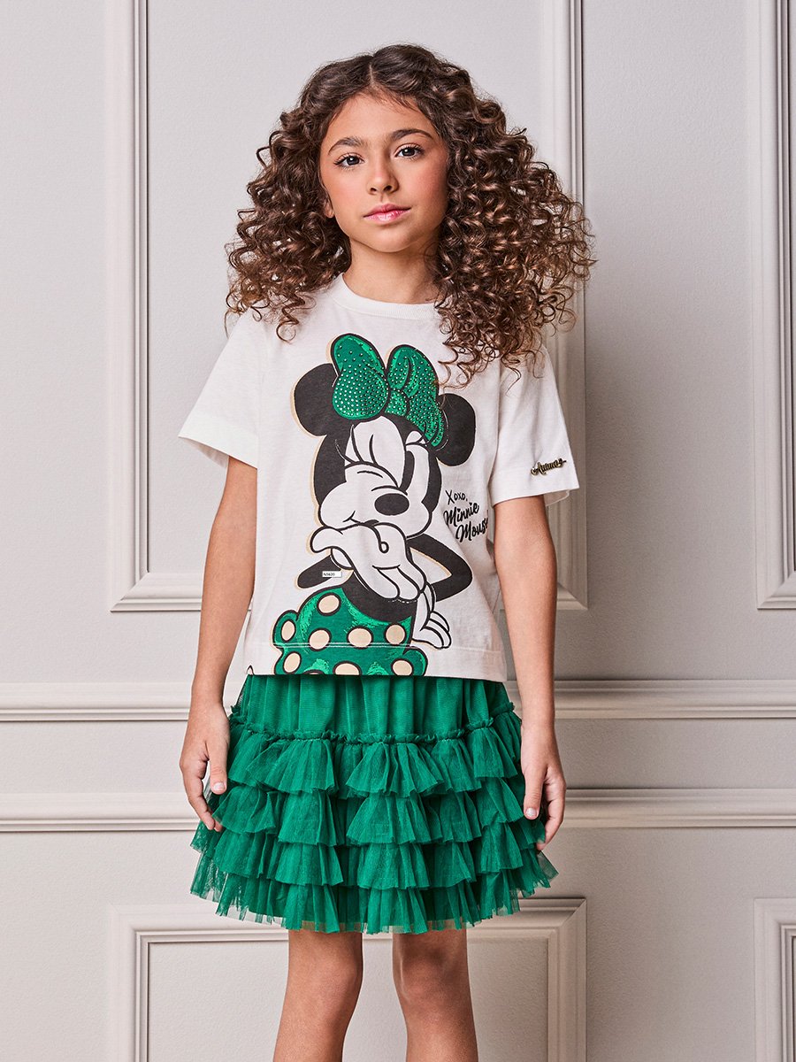 Disney Minnie Mouse Children's Anime Girl Blouse