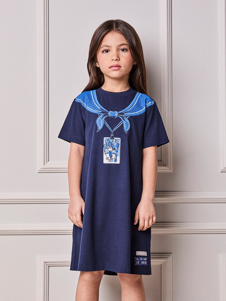 Animê Girls' Dress – Rhinestones Minnie