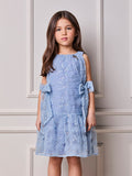 Children's Animé Floral Tulle Dress with Sequins