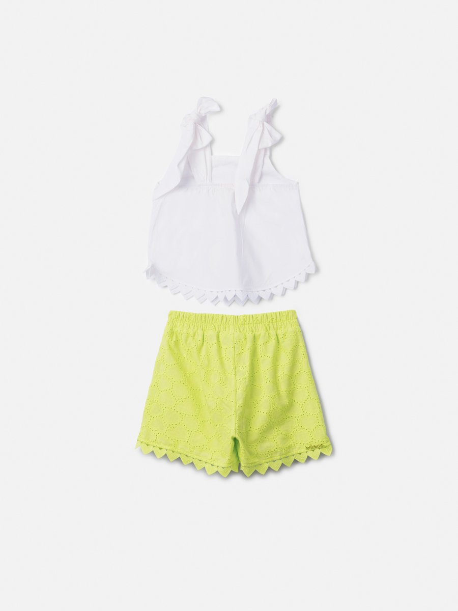 Set with Lime Green Laise Bows