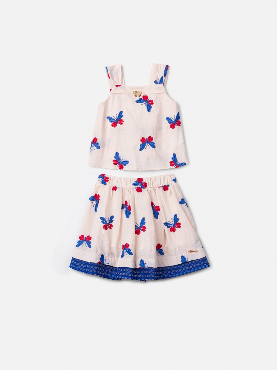 Children's Set with Butterfly Embroidery