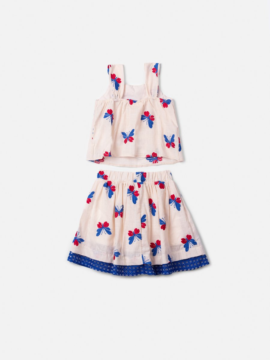 Children's Set with Butterfly Embroidery