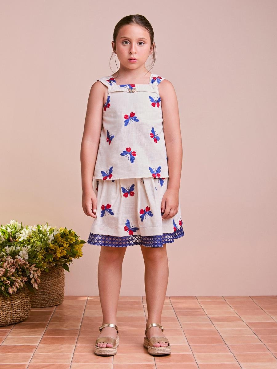 Children's Set with Butterfly Embroidery