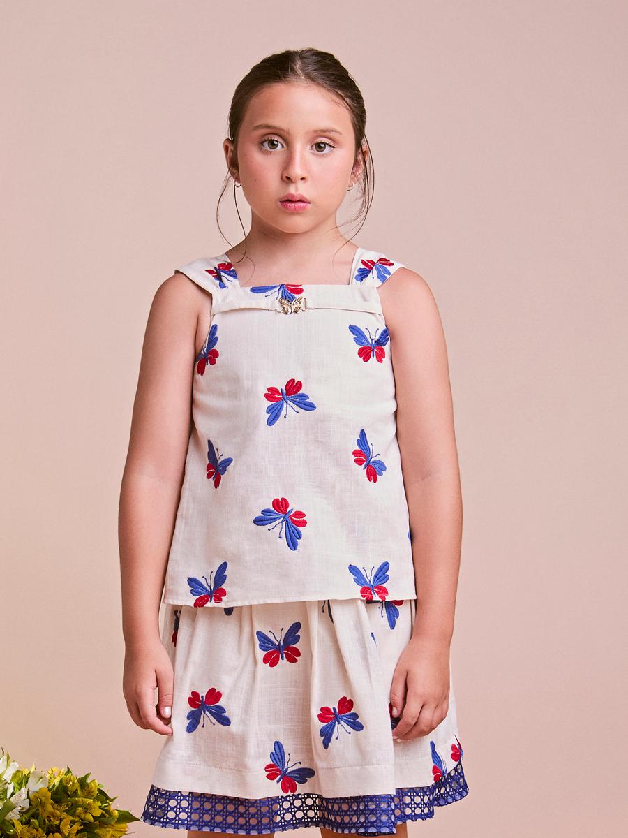 Children's Set with Butterfly Embroidery