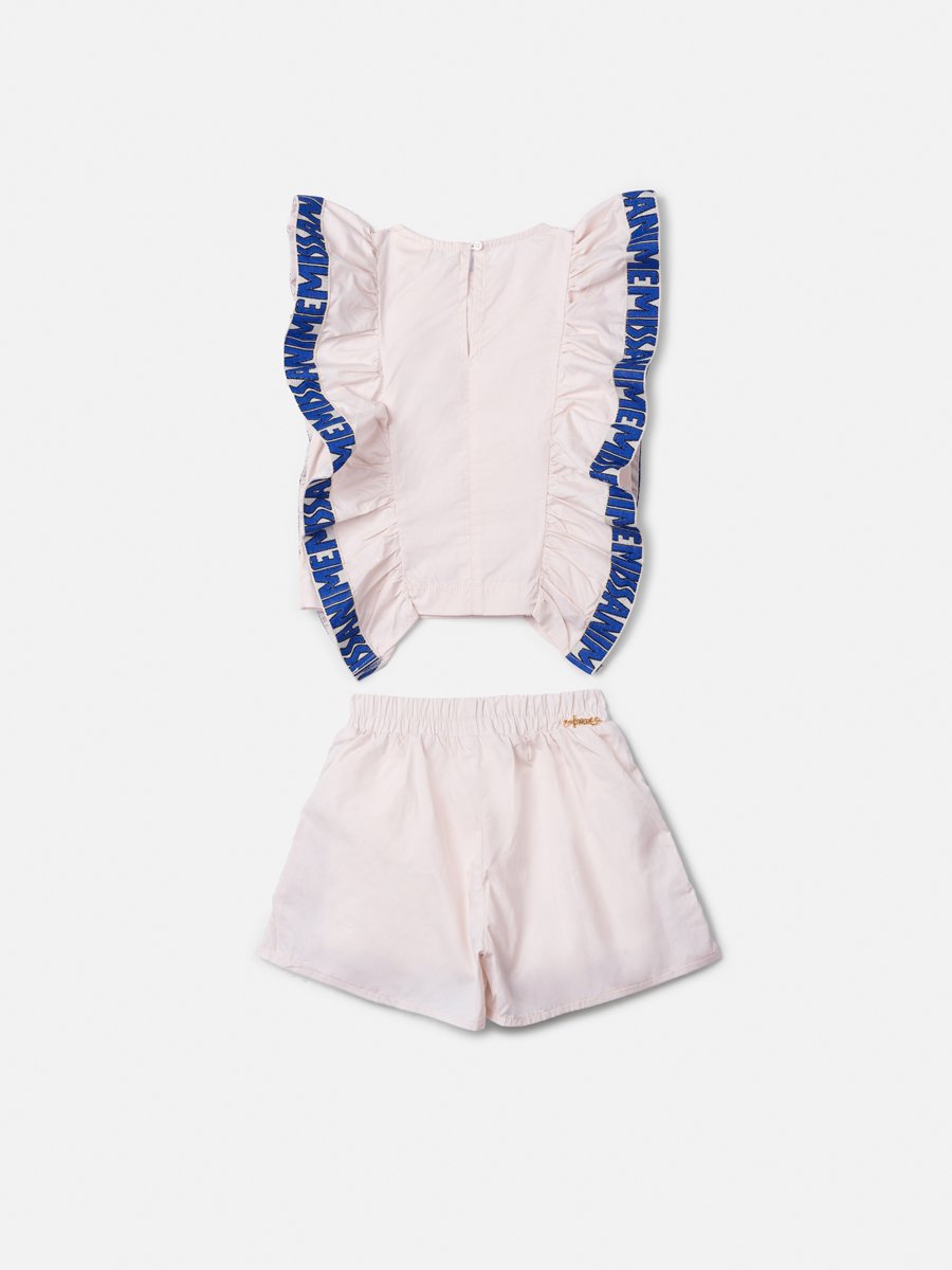 Set with Butterfly Embroidery and Ruffles