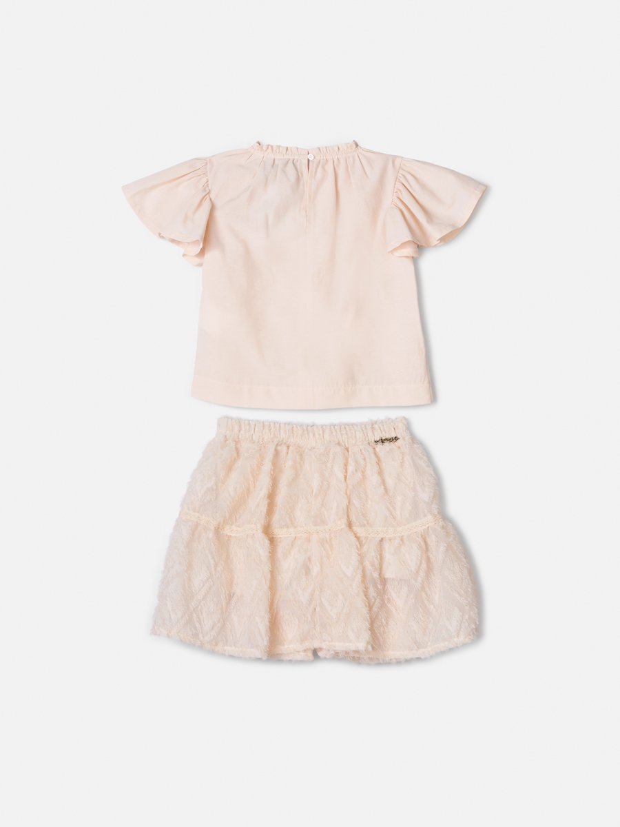 Children's Set Anime Girl Ruched and Chiffon