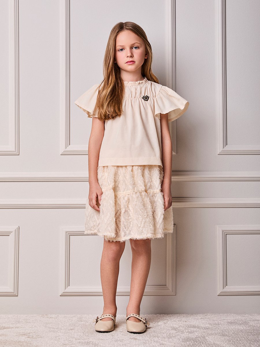 Children's Set Anime Girl Ruched and Chiffon