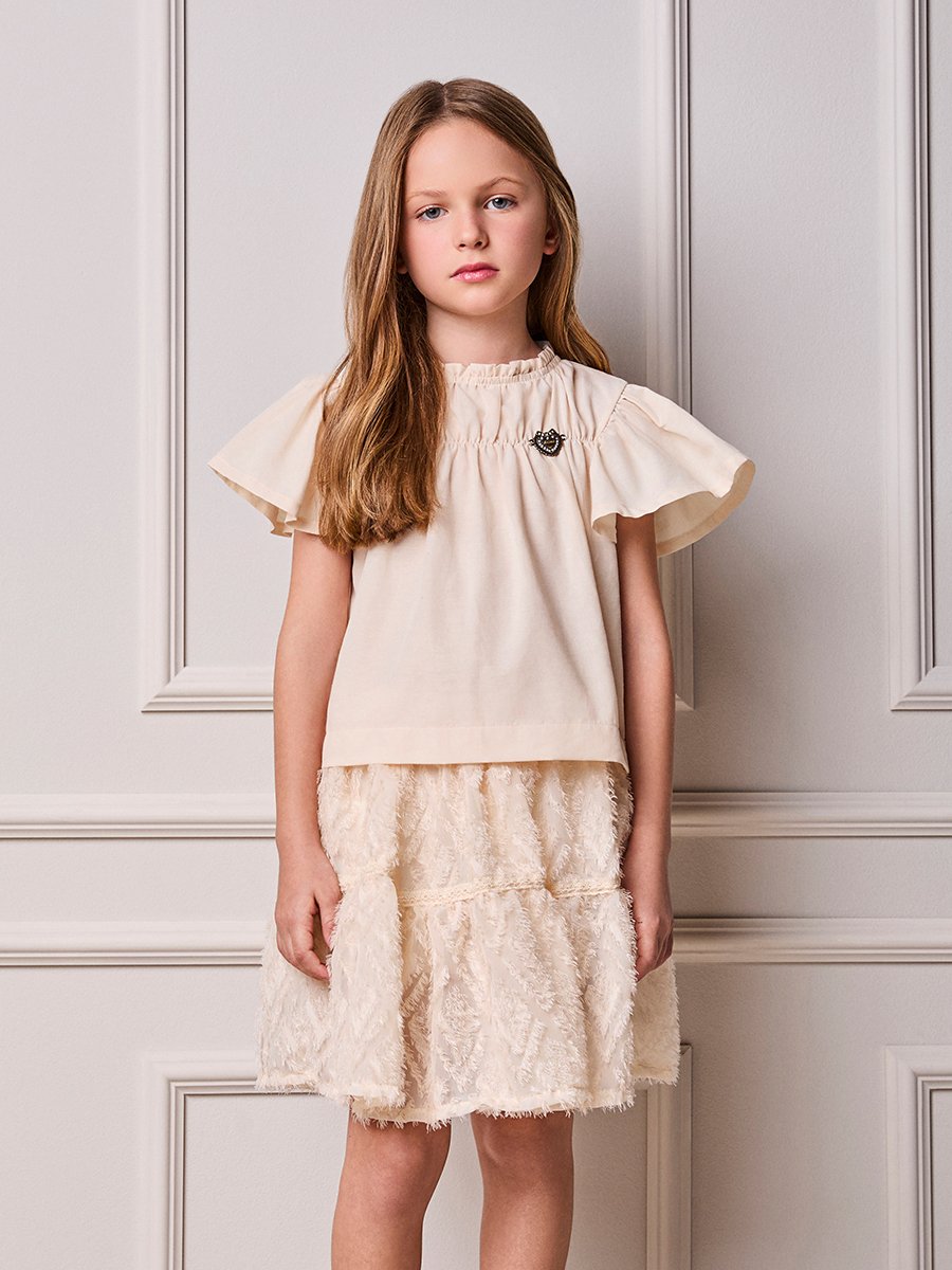 Children's Set Anime Girl Ruched and Chiffon