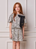 Floral Anime Girl Children's Set with Maxi Bow