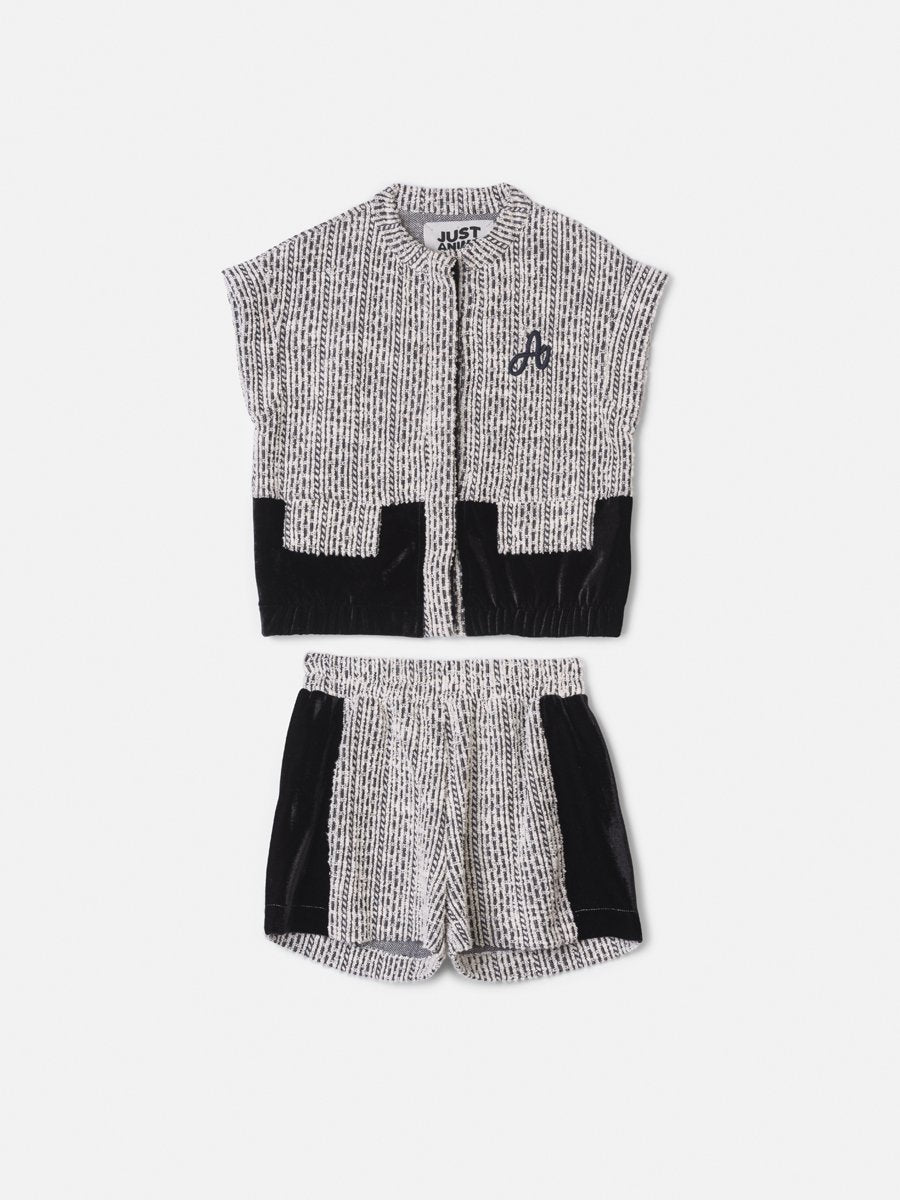 Children's Anime Tweed Girl Set with Velvet