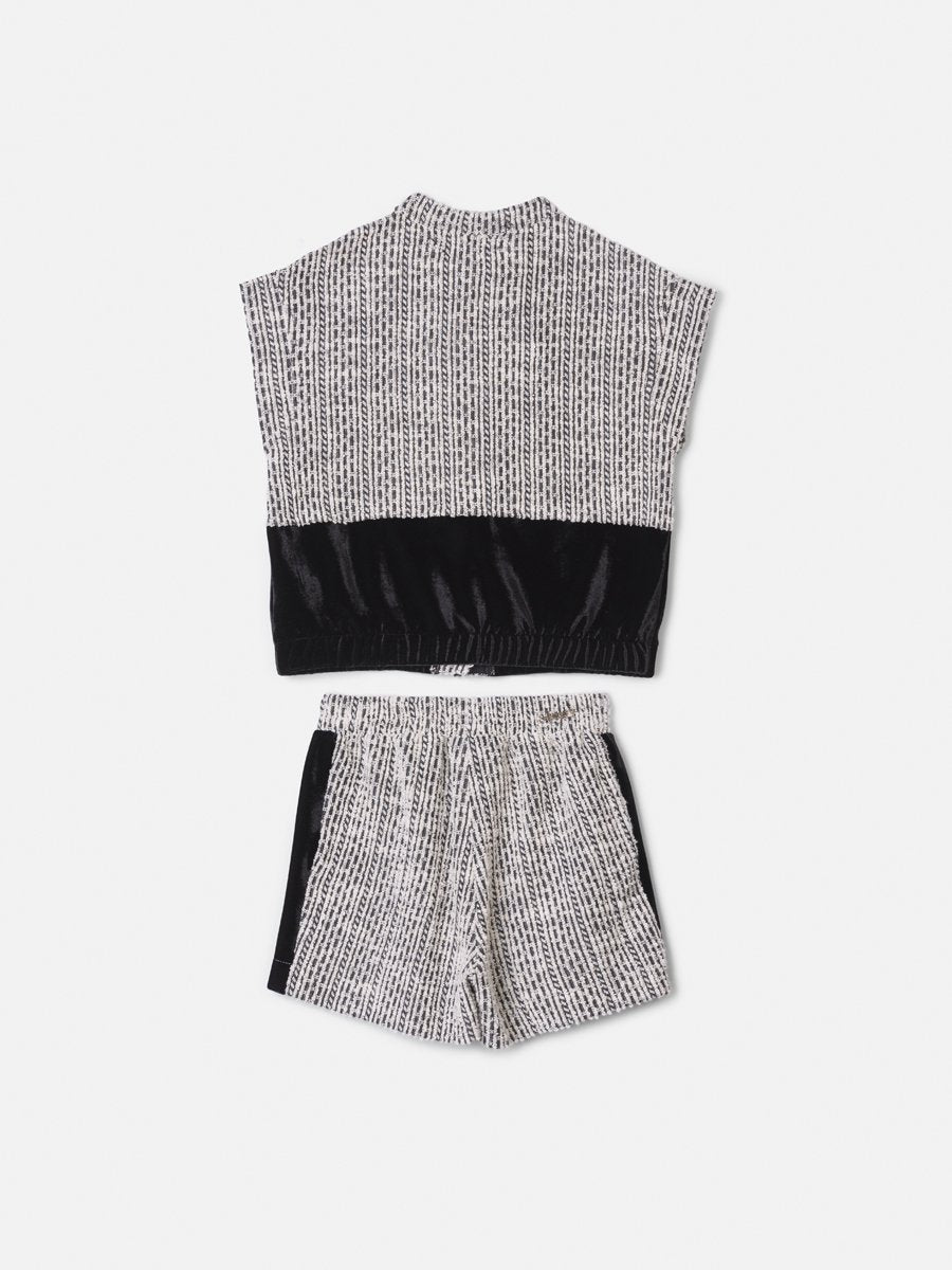 Children's Anime Tweed Girl Set with Velvet