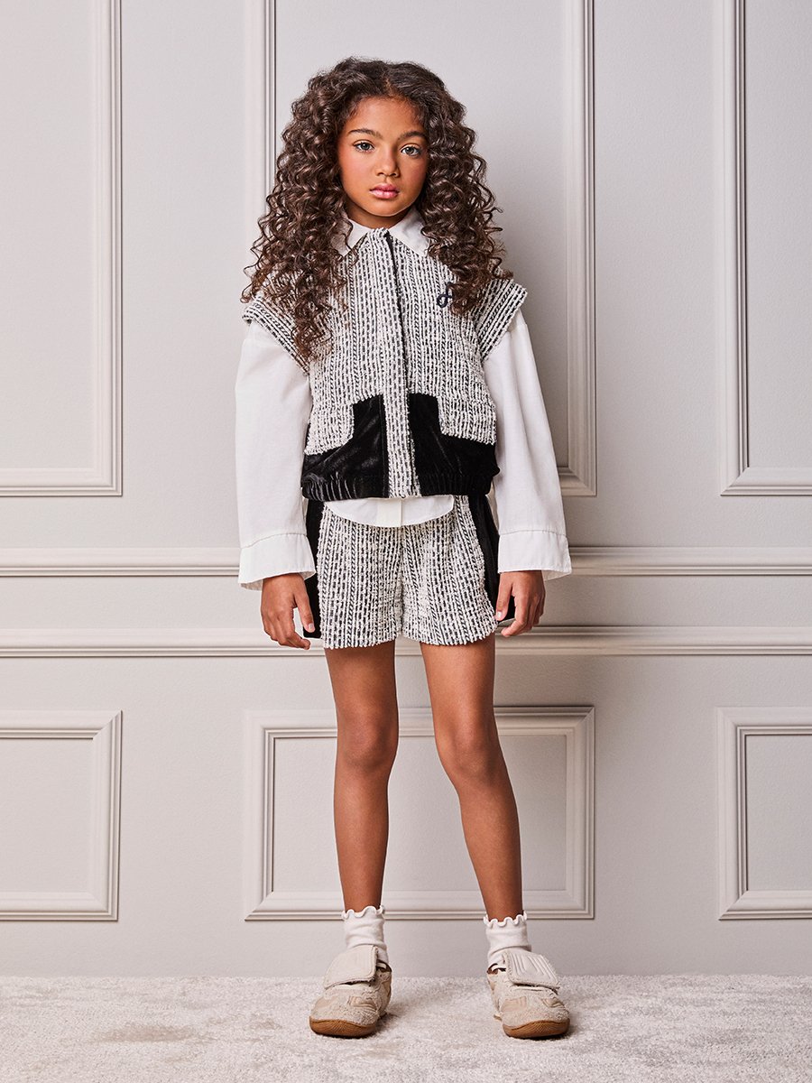 Children's Anime Tweed Girl Set with Velvet