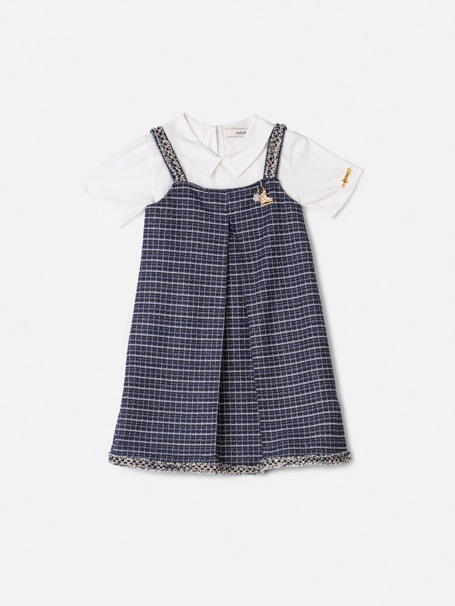 Animê Girls' Set – Shimmer Tweed with Charm