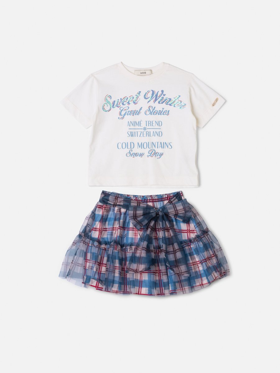 Children's Anime Girl Set Embroidered with Sequins