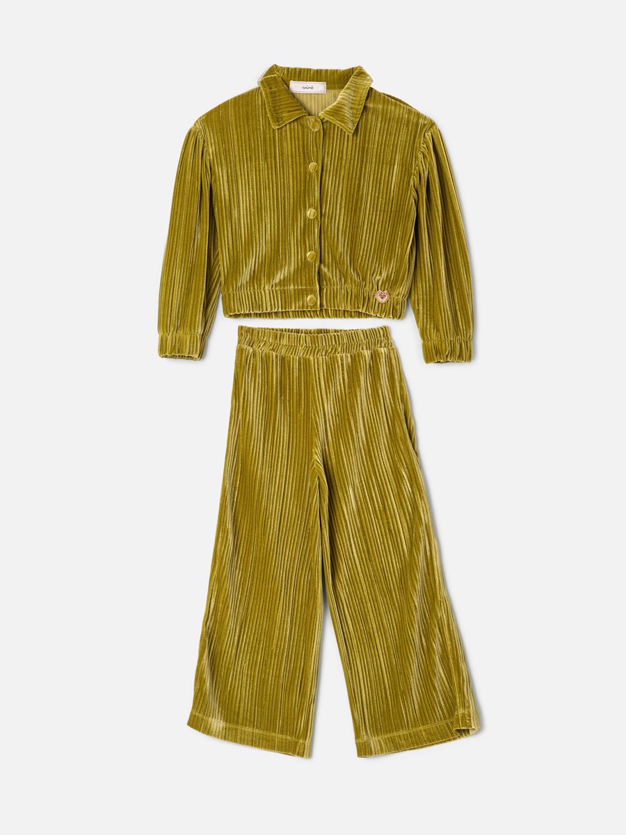 Pleated Velvet Anime Girl Children's Set