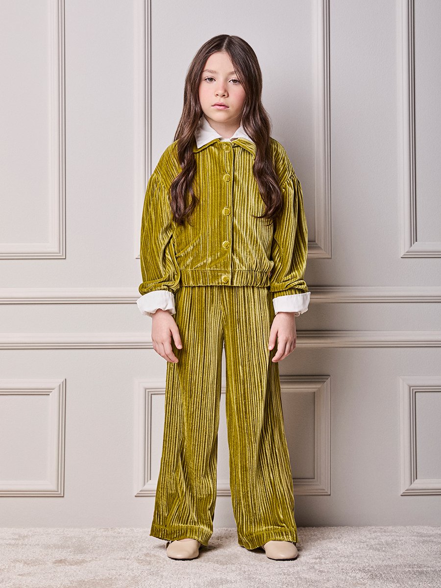 Pleated Velvet Anime Girl Children's Set