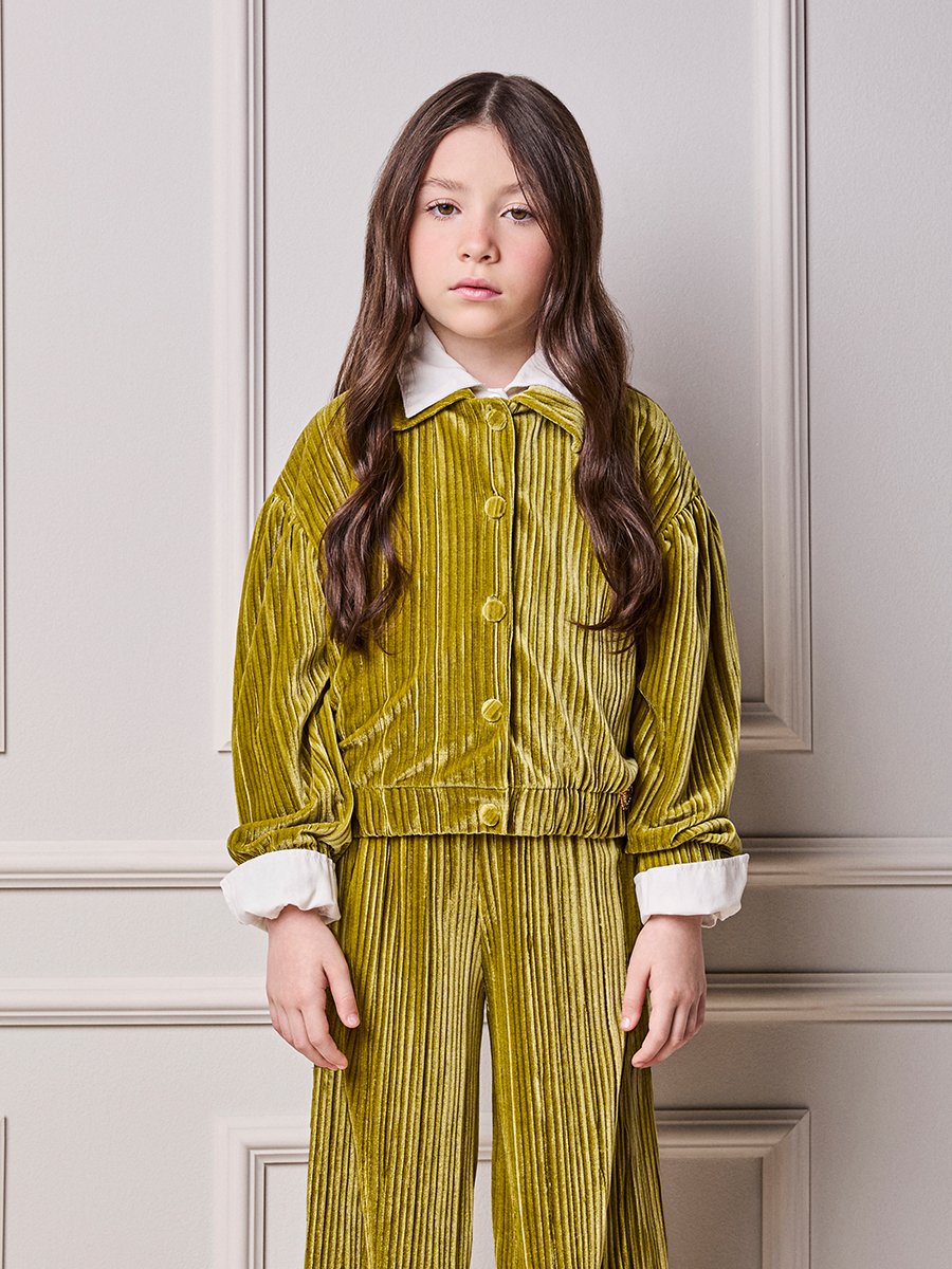 Pleated Velvet Anime Girl Children's Set