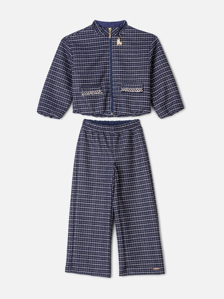 Animê Girls' Set – Shimmer Tweed with Charm
