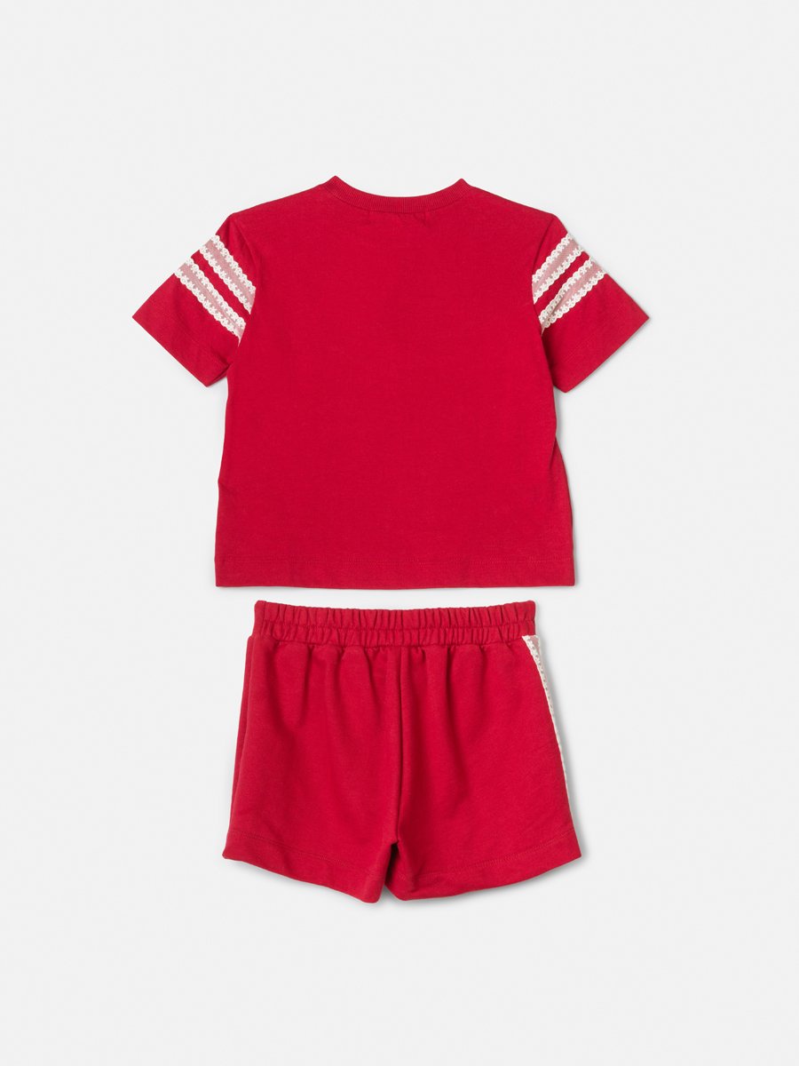 Cherry Anime Girl Children's Set with Lace