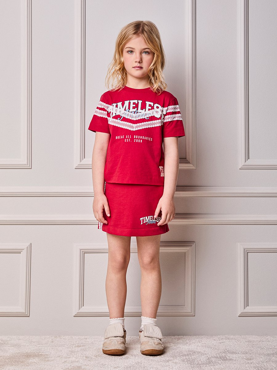 Cherry Anime Girl Children's Set with Lace