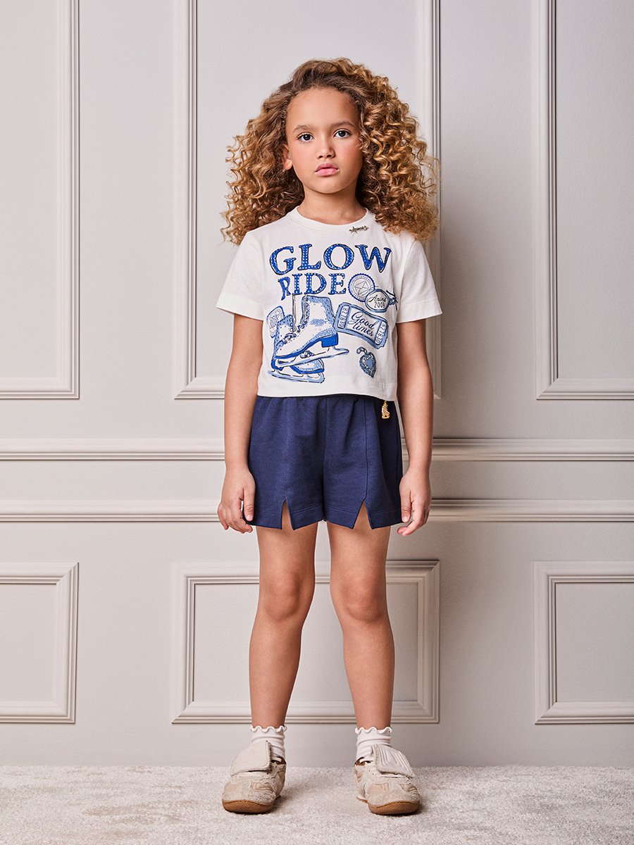 Anime Girl Children's Set with Rhinestones and Pendant