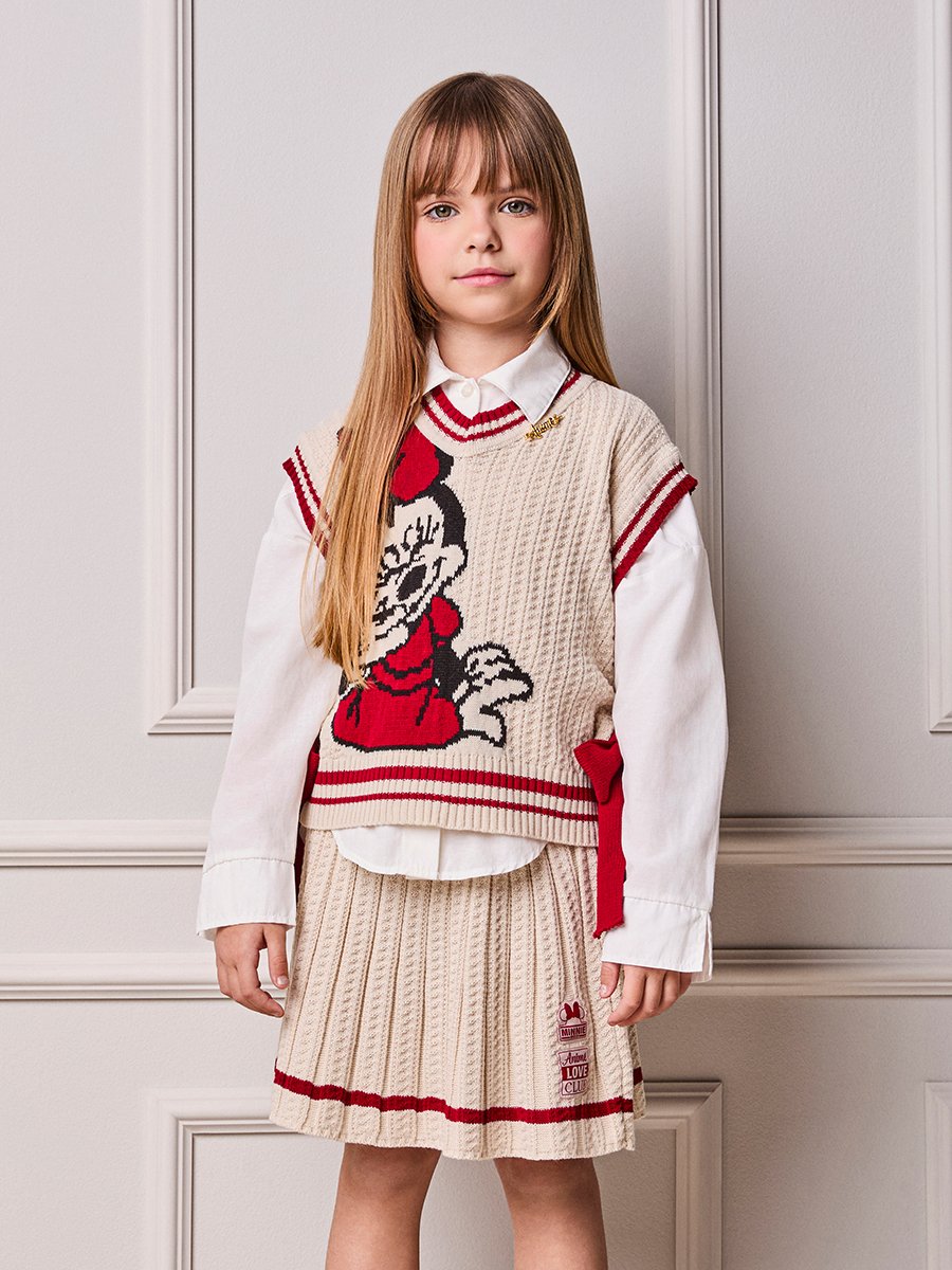 Minnie Anime Knitting Girl Children's Set