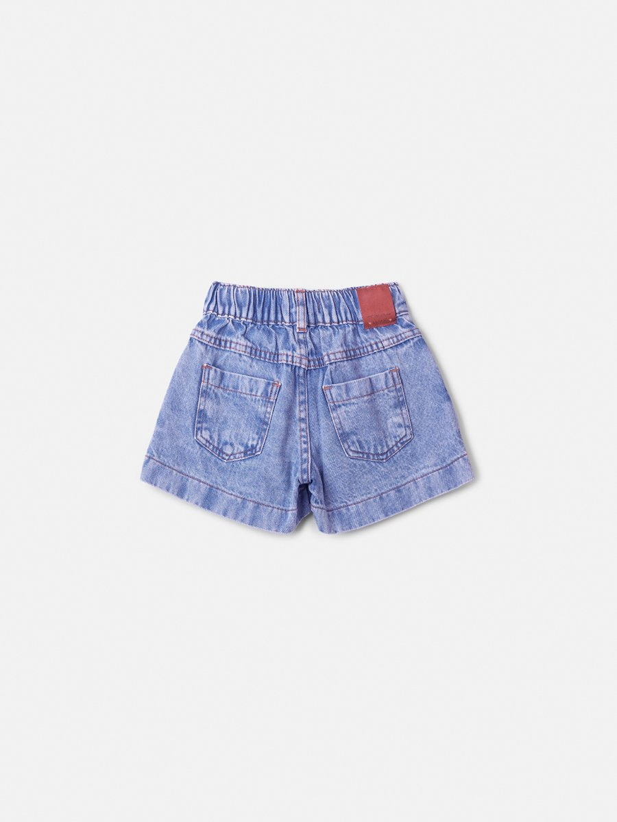 Short Children's Jeans Skirt with Ruffles