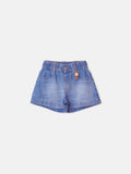 Jeans Shorts with Daisy Pendant