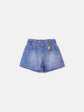 Jeans Shorts with Daisy Pendant