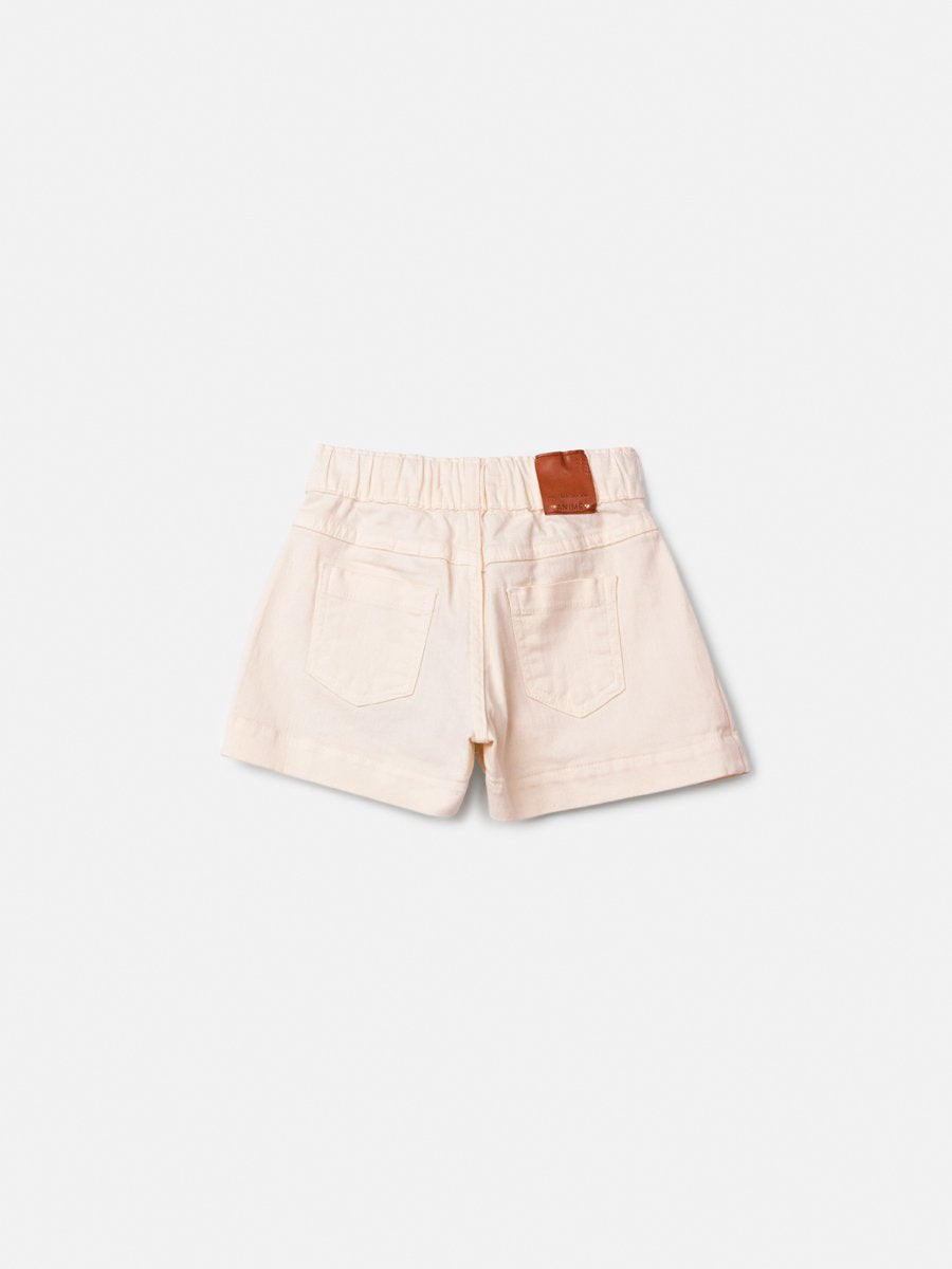 Children's Pearl Twill Shorts with Lace