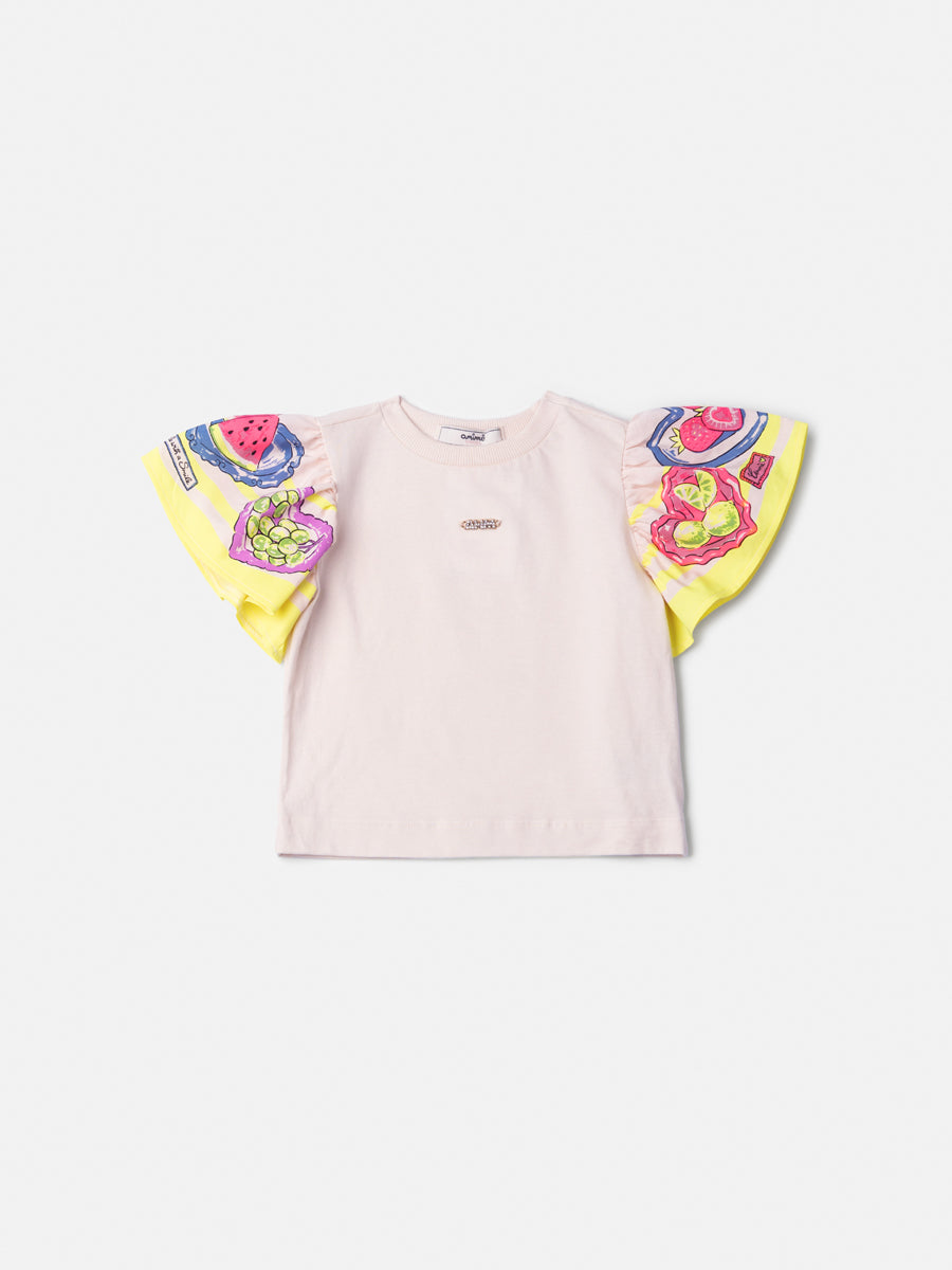 Children's Blouse with Printed Sleeves