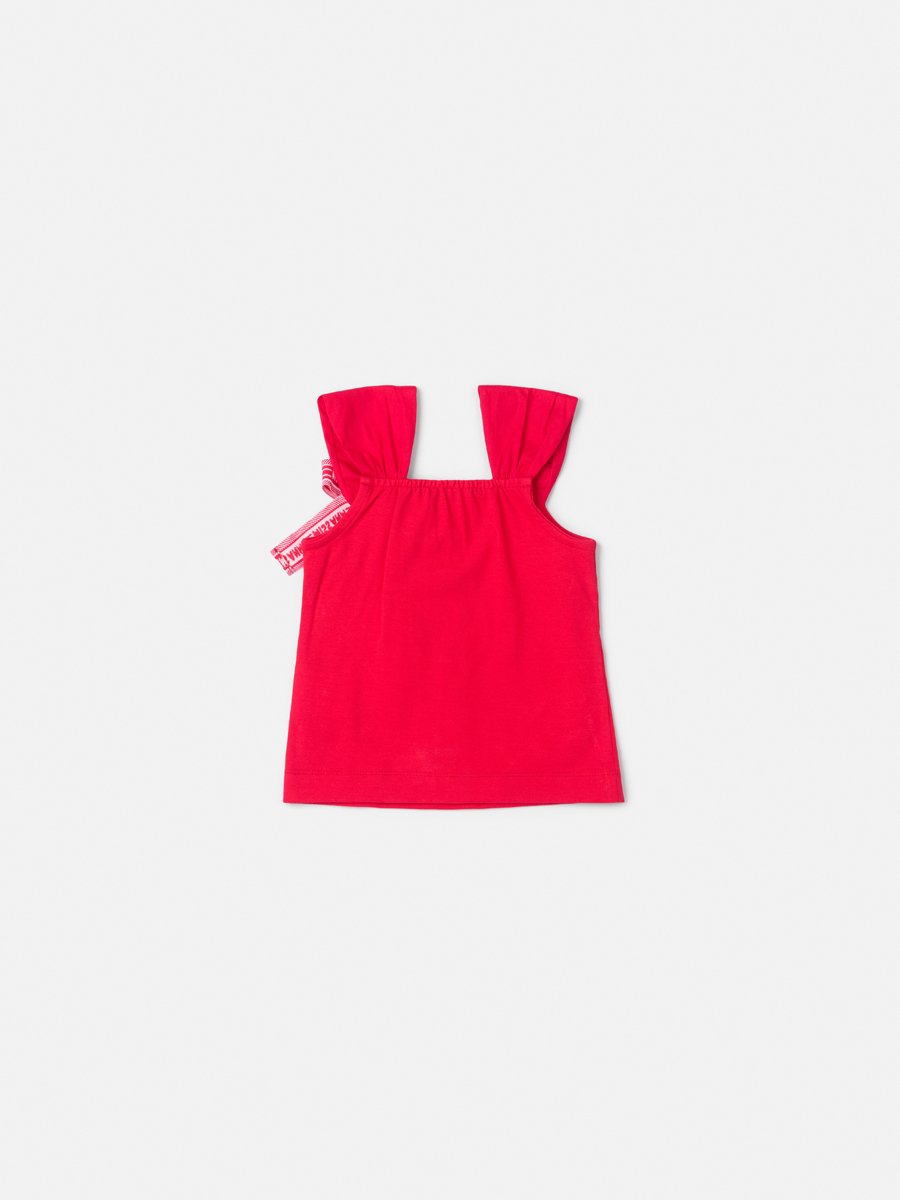 Red Children's Blouse with Bow