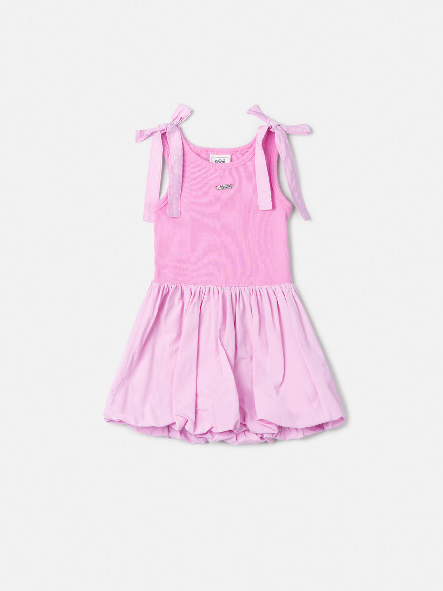 Pink Balloon Dress with Bow