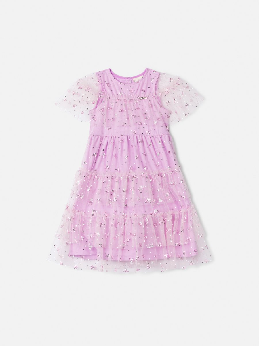 Children's Tulle Dress with Sequin Hearts
