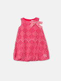 Children's Red Balloon Dress with Laise