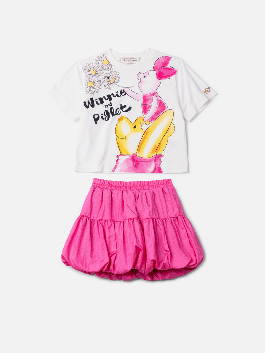 Pink Set with Winnie and Piglet Print