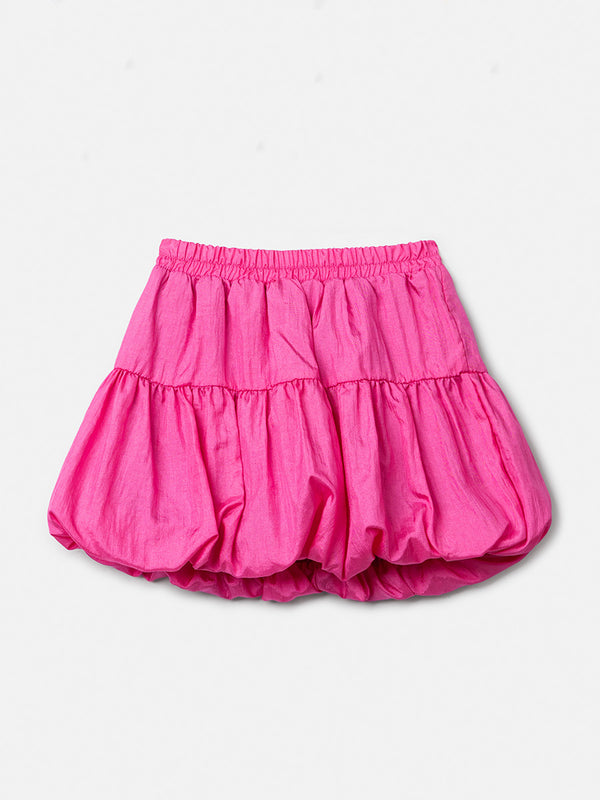 Pink Taffeta Balloon Skirt